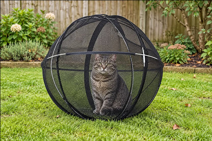 🐱🌿 FreshAir Cat Haven Cat Park – Folding Mesh Enclosure