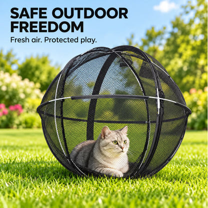 🐱🌿 FreshAir Cat Haven Cat Park – Folding Mesh Enclosure