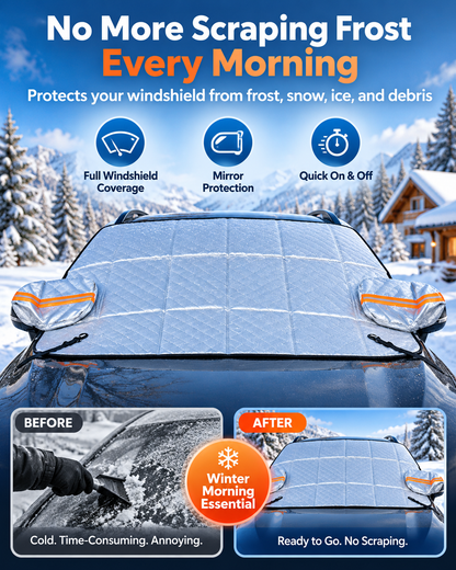 🚗All-Season Magnetic Windshield Cover – ❄️Snow, Frost & Sun Protection