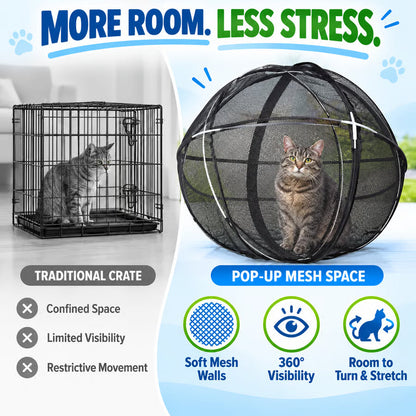 🐱🌿 FreshAir Cat Haven Cat Park – Folding Mesh Enclosure