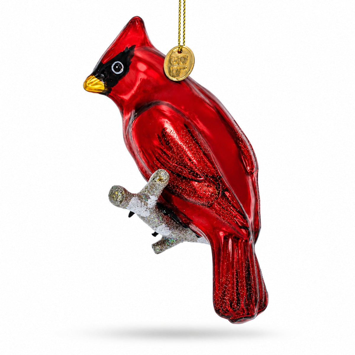 Red Cardinal Blown Glass Christmas Ornament