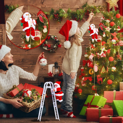 (🔥2023 BEST GIFT TO FAMILY🔥)Electric Chimney Climbing Santa Claus Musical Toys