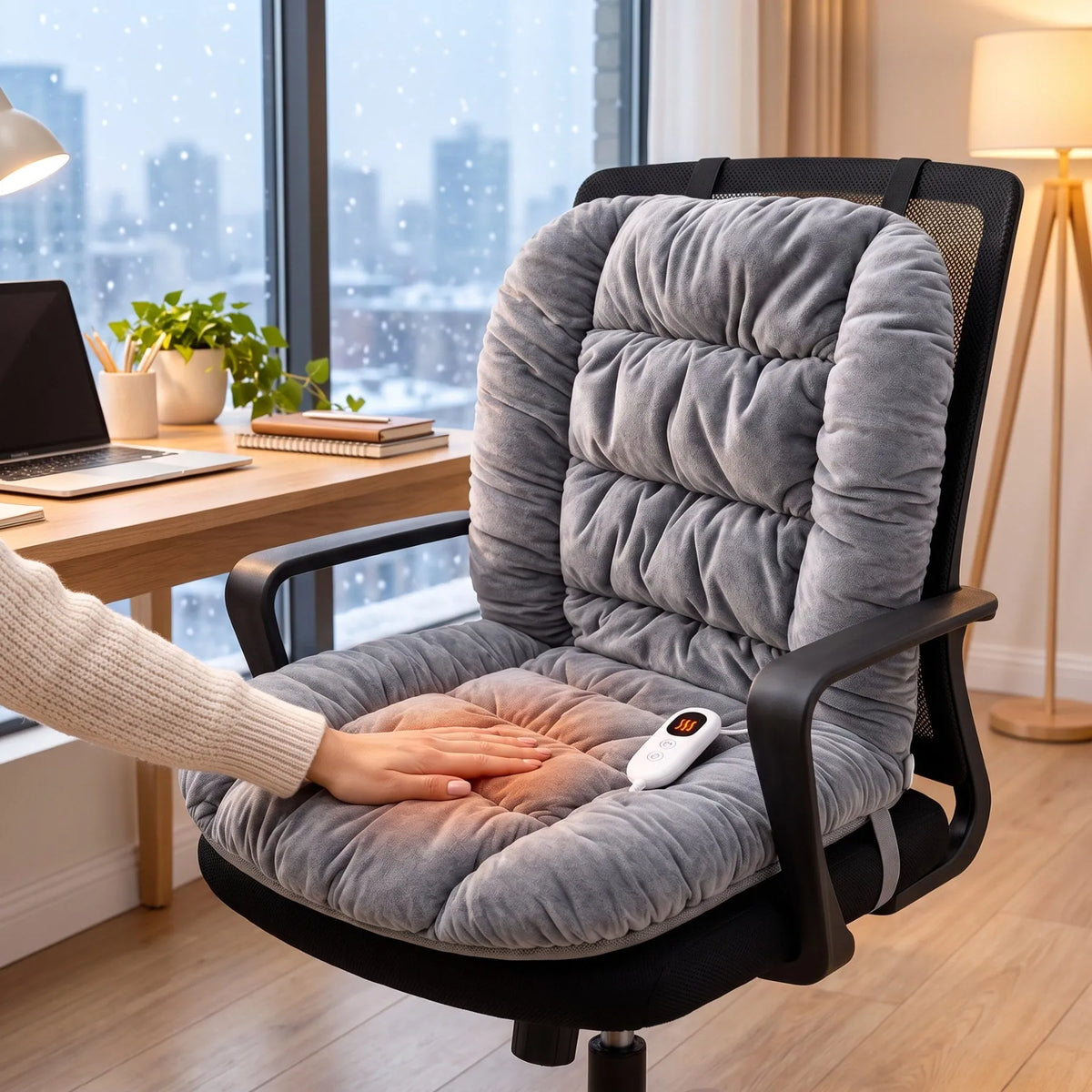 Adjustable heated seat cushion
