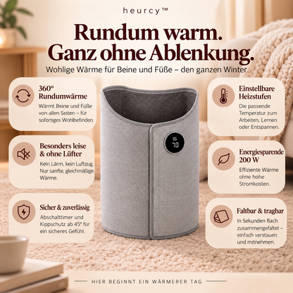 Beinwärmer mit einstellbarer Heiztemperatur