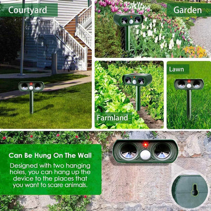⏳Time-limited Special⏰Outdoor Solar Powered Ultrasonic Animal Repeller🔊