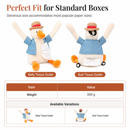 📢📢 50% OFF🧻Cute Plush Duck Car Tissue Holder – Hanging Cartoon Animal Tissue Dispenser for Car Interior Decor