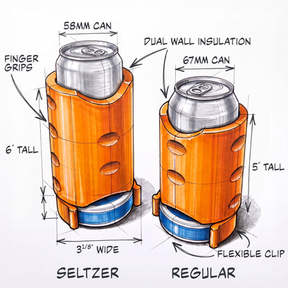 The Stacker Can Cooler and Pouch Tin Holder
